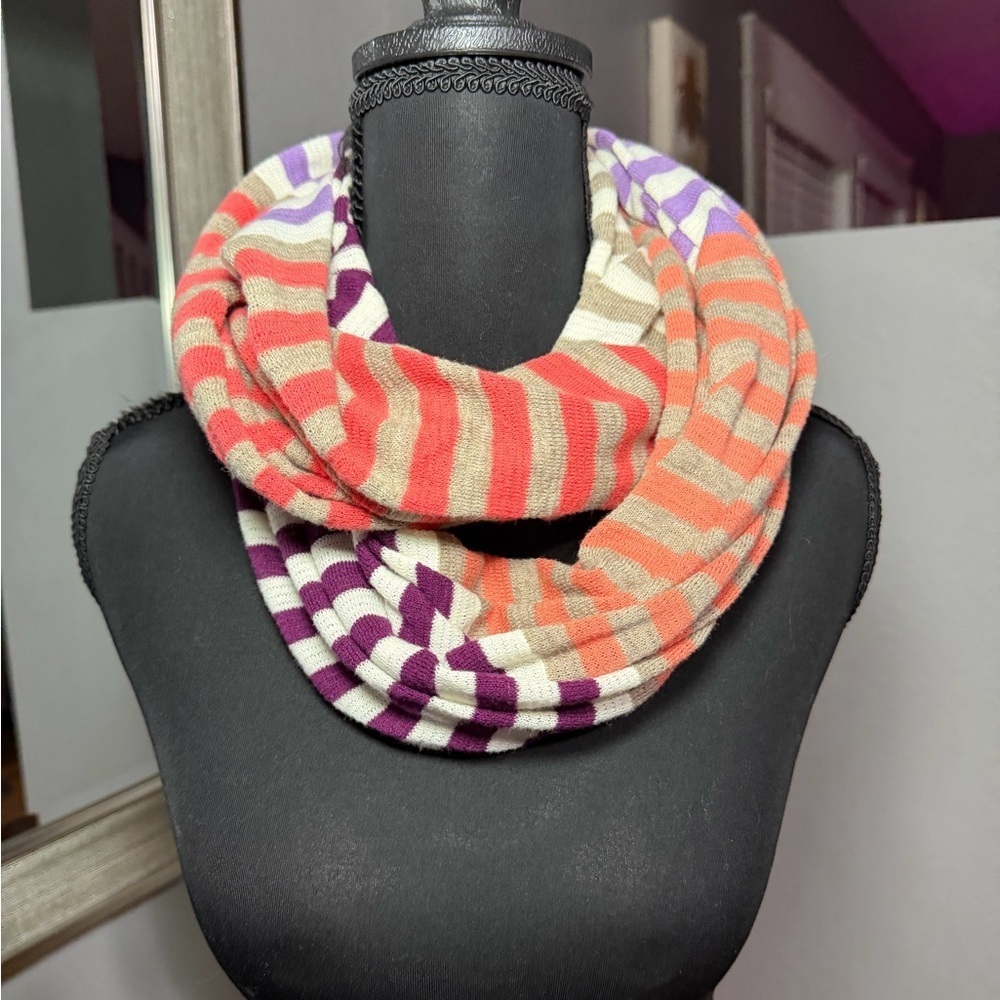 American Eagle Striped Multicolor Infinity Scarf - Picture 1 of 4